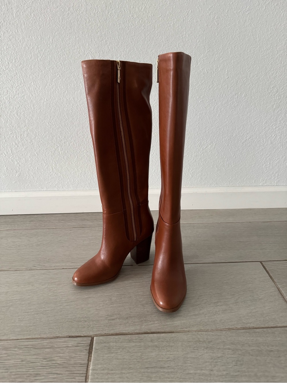 Aldo Cognac Over-the-Knee Leather Boots
